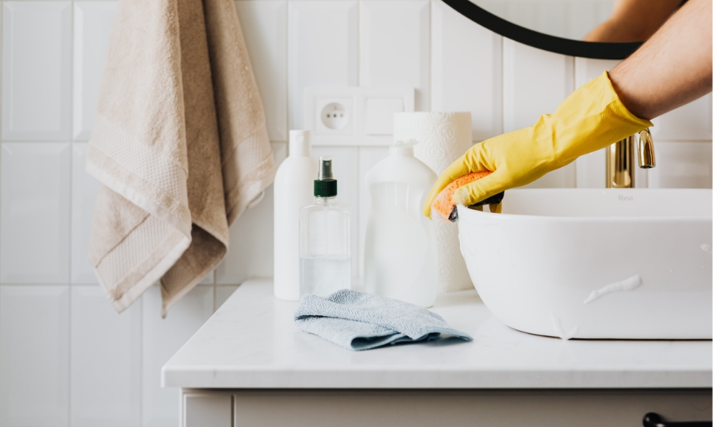 Keep Your Home Clean in 30 Minutes a Day - Cleaning Bathroom